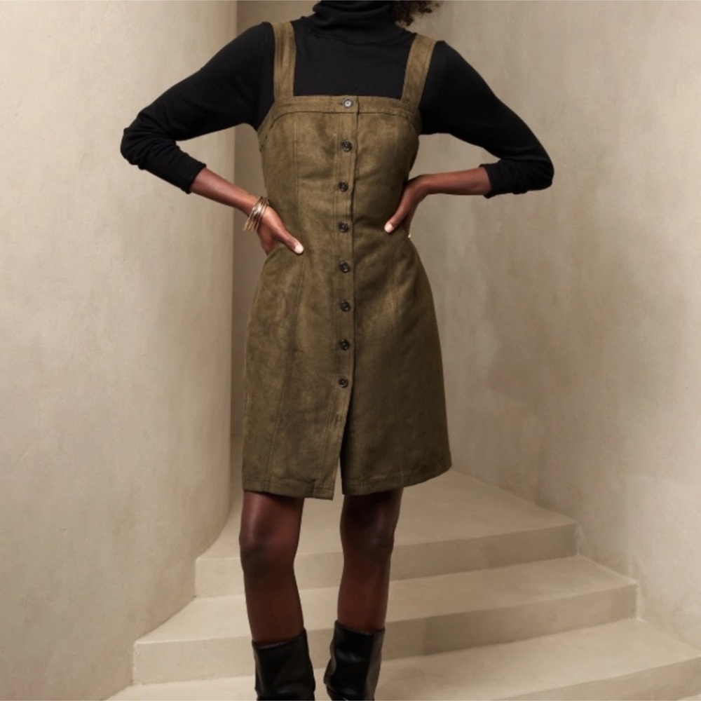 BANANA REPUBLIC VEGAN SUEDE MINI DRESS